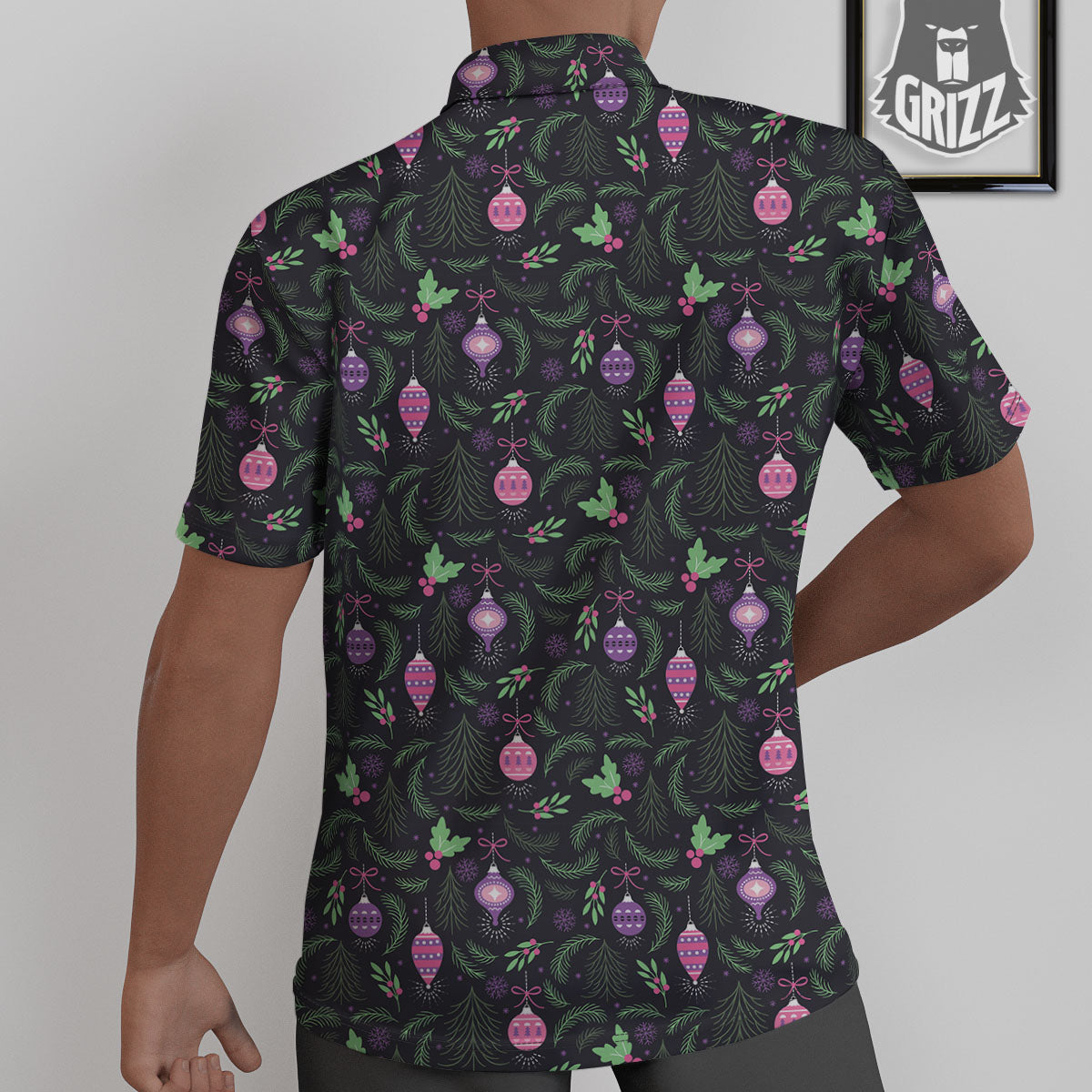 Christmas Decoration Print Pattern Untucked Shirts-grizzshop