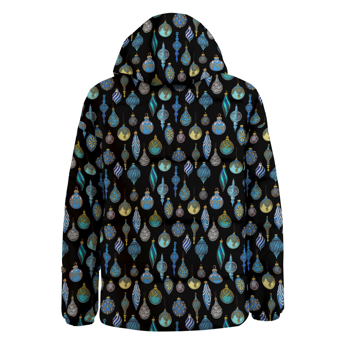 Christmas Decorations Drawing Print Pattern Down Jacket-grizzshop