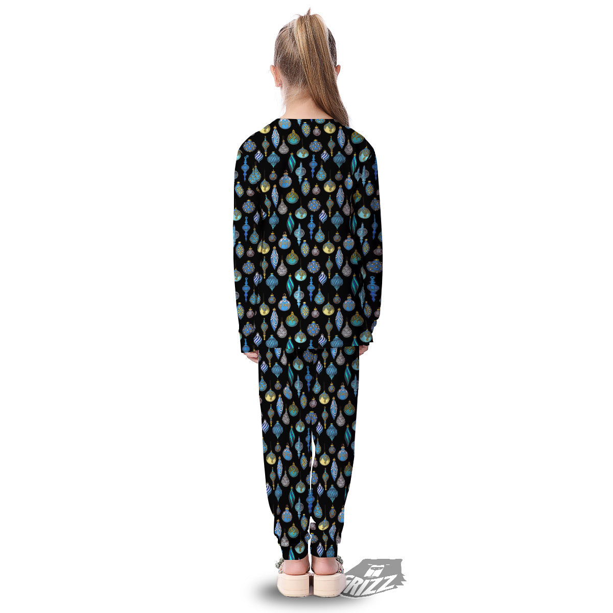 Christmas Decorations Drawing Print Pattern Kid's Pajamas-grizzshop