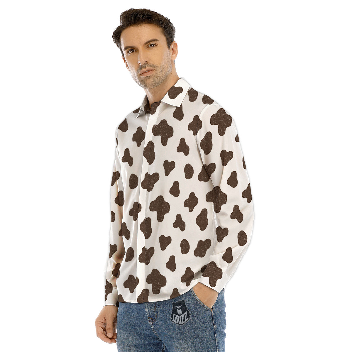 Christmas Decorations Drawing Print Pattern Men's Dress Shirts-grizzshop