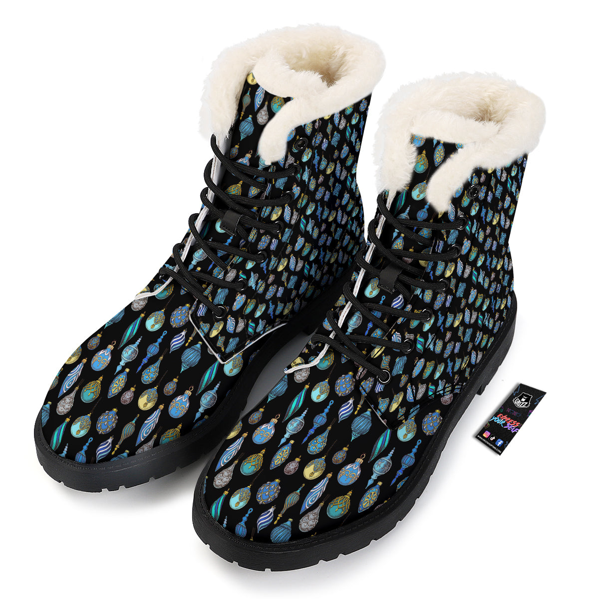 Christmas Decorations Drawing Print Pattern Winter Boots-grizzshop