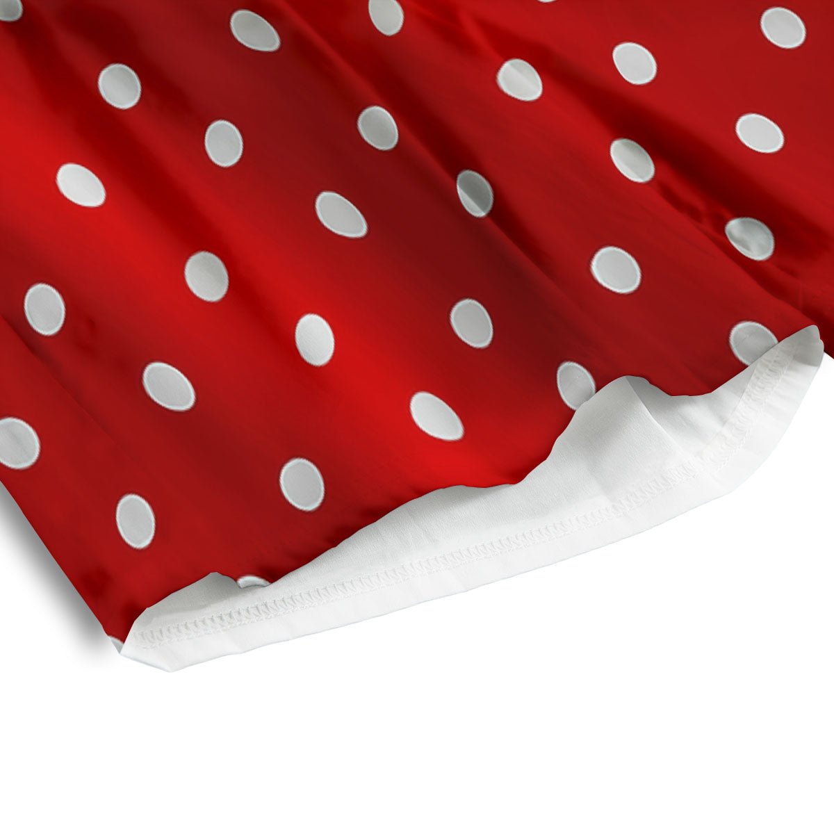 Christmas Dots White And Red Print Men's Athletic Shorts