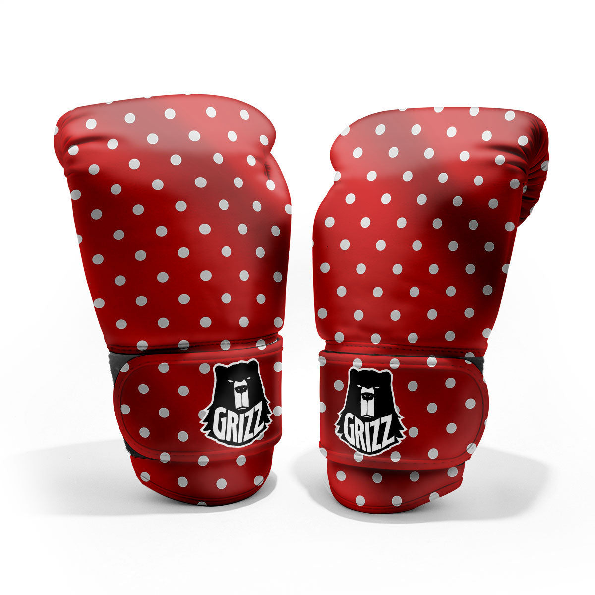 Christmas Dots White And Red Print Pro Boxing Glove