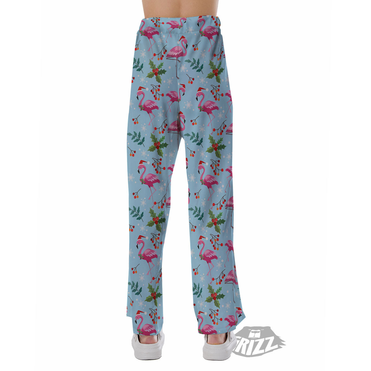 Christmas Flamingo Pink Print Pattern Pajama Pants-grizzshop