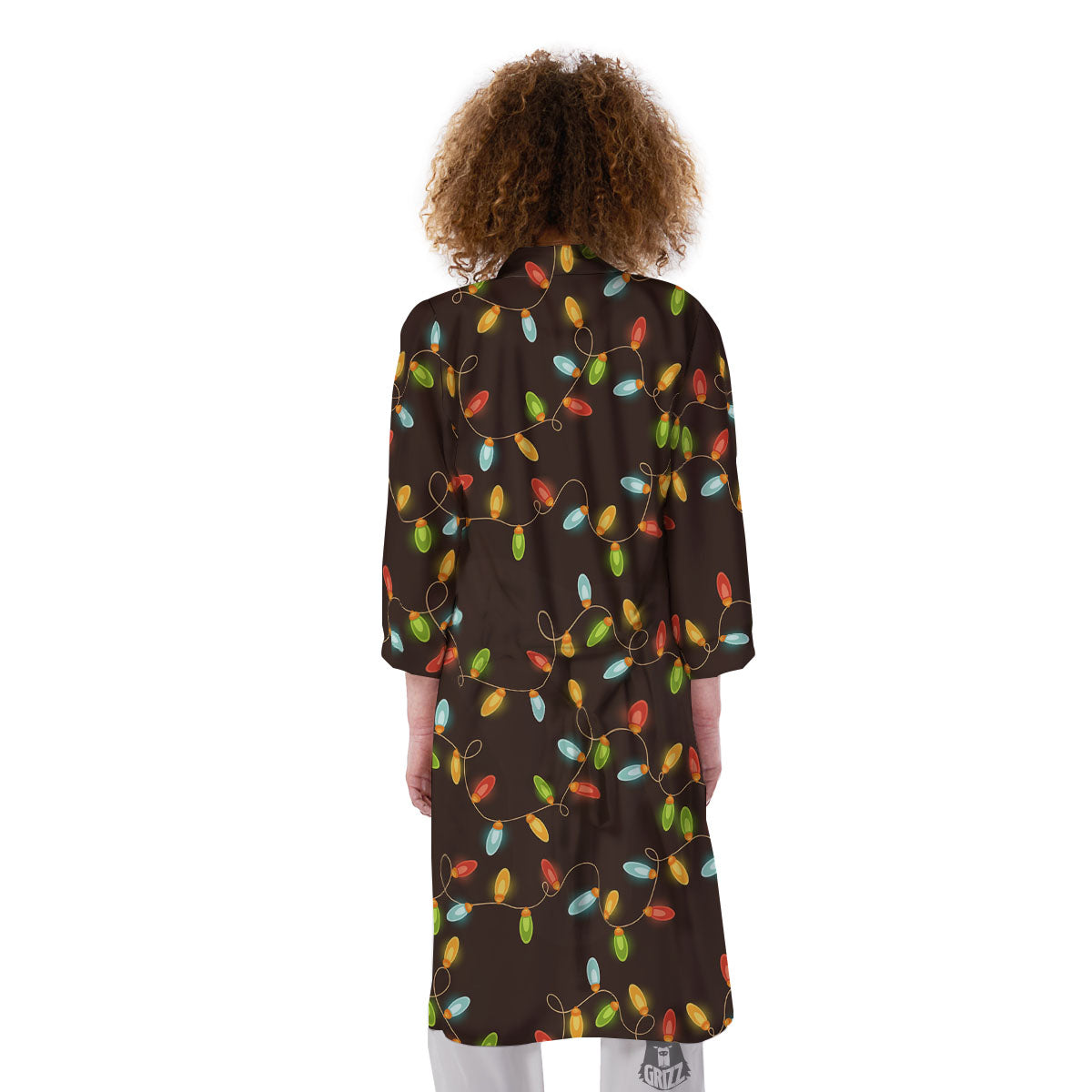 Christmas Lights Print Pattern Kimono-grizzshop