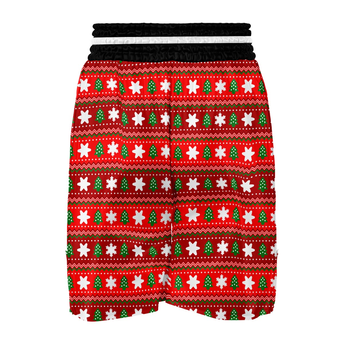 Christmas Pattern Print Boxing Shorts-grizzshop