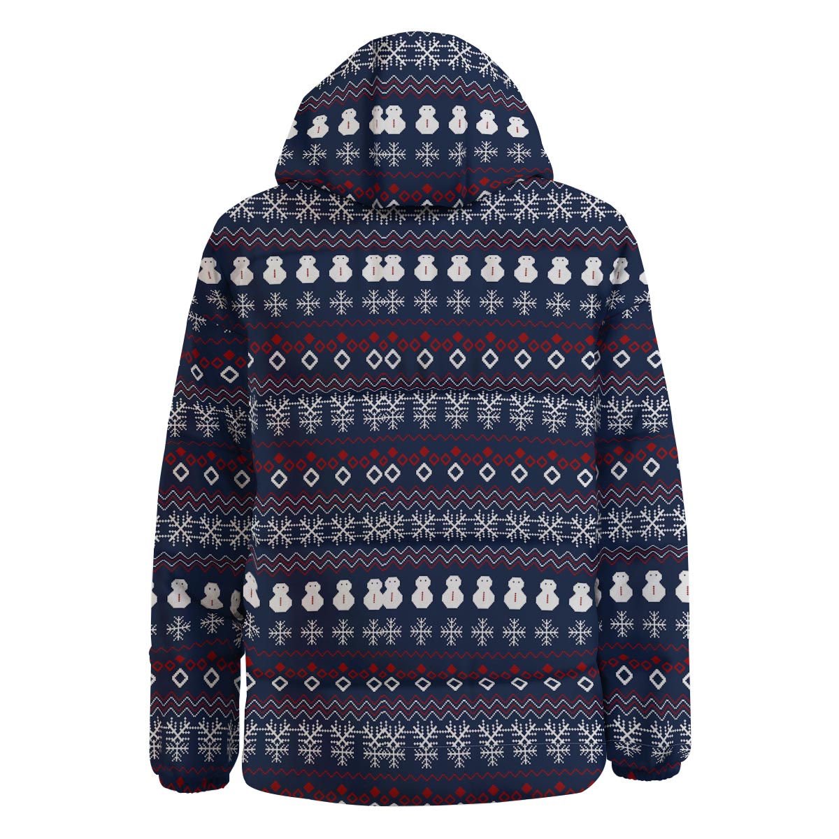 Christmas Scandinavian Print Pattern Down Jacket-grizzshop