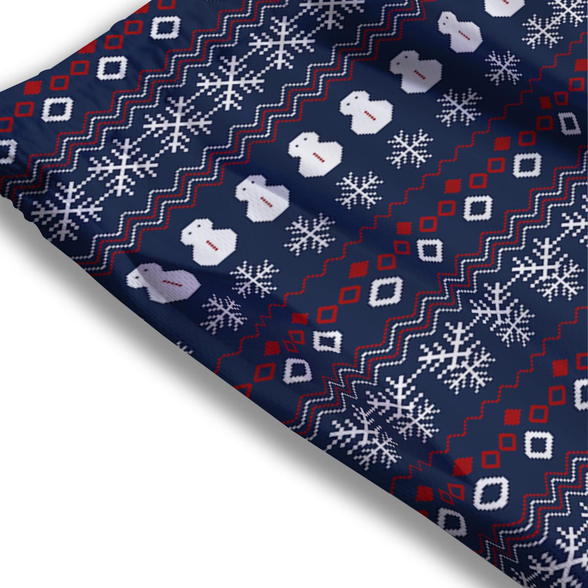 Christmas Scandinavian Print Pattern Mesh Shorts
