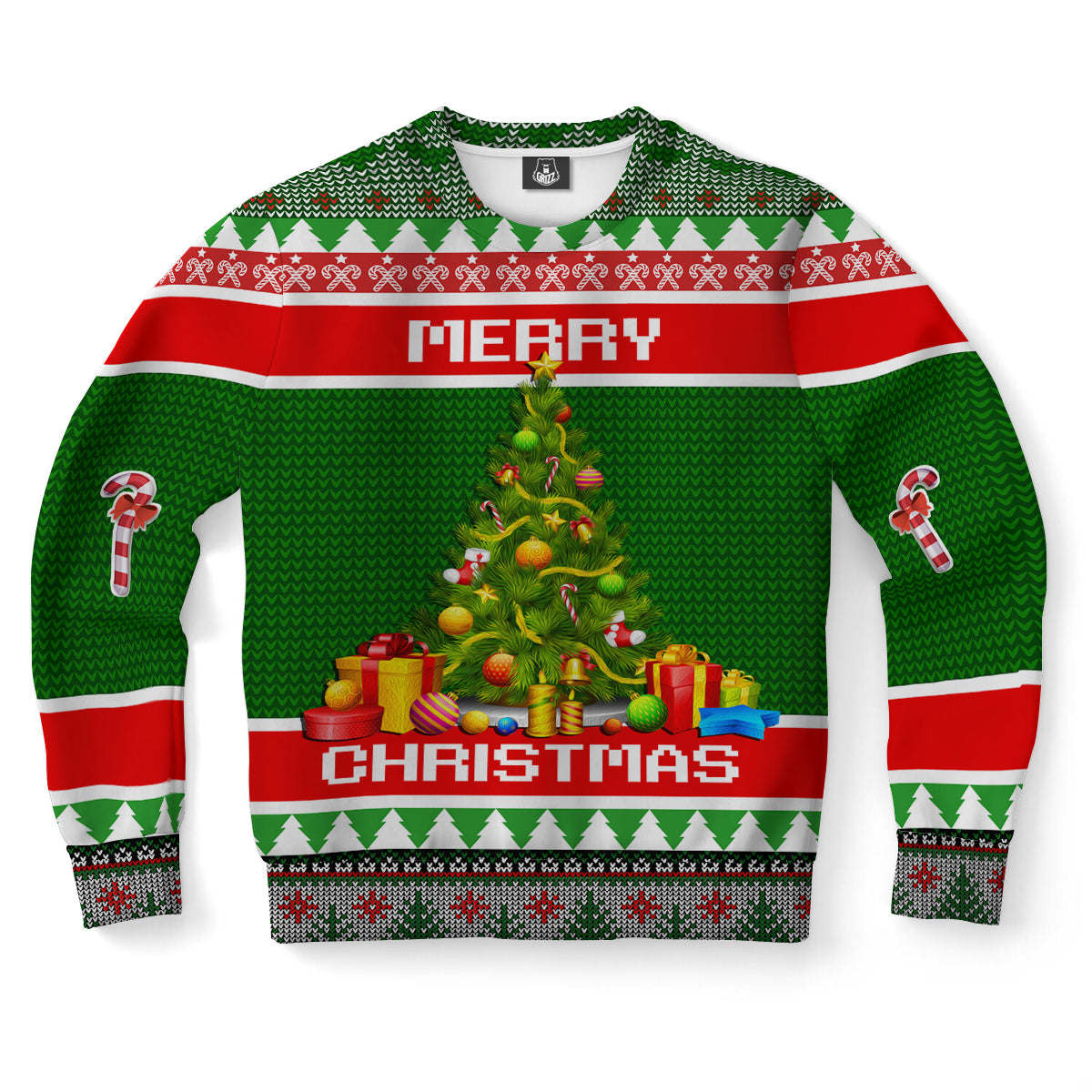 Christmas Tree And Gift Ugly Christmas Sweater-grizzshop