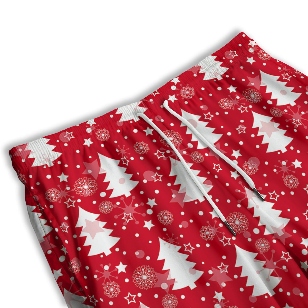 Christmas Tree Polka Dot Print Pattern Men's Athletic Shorts