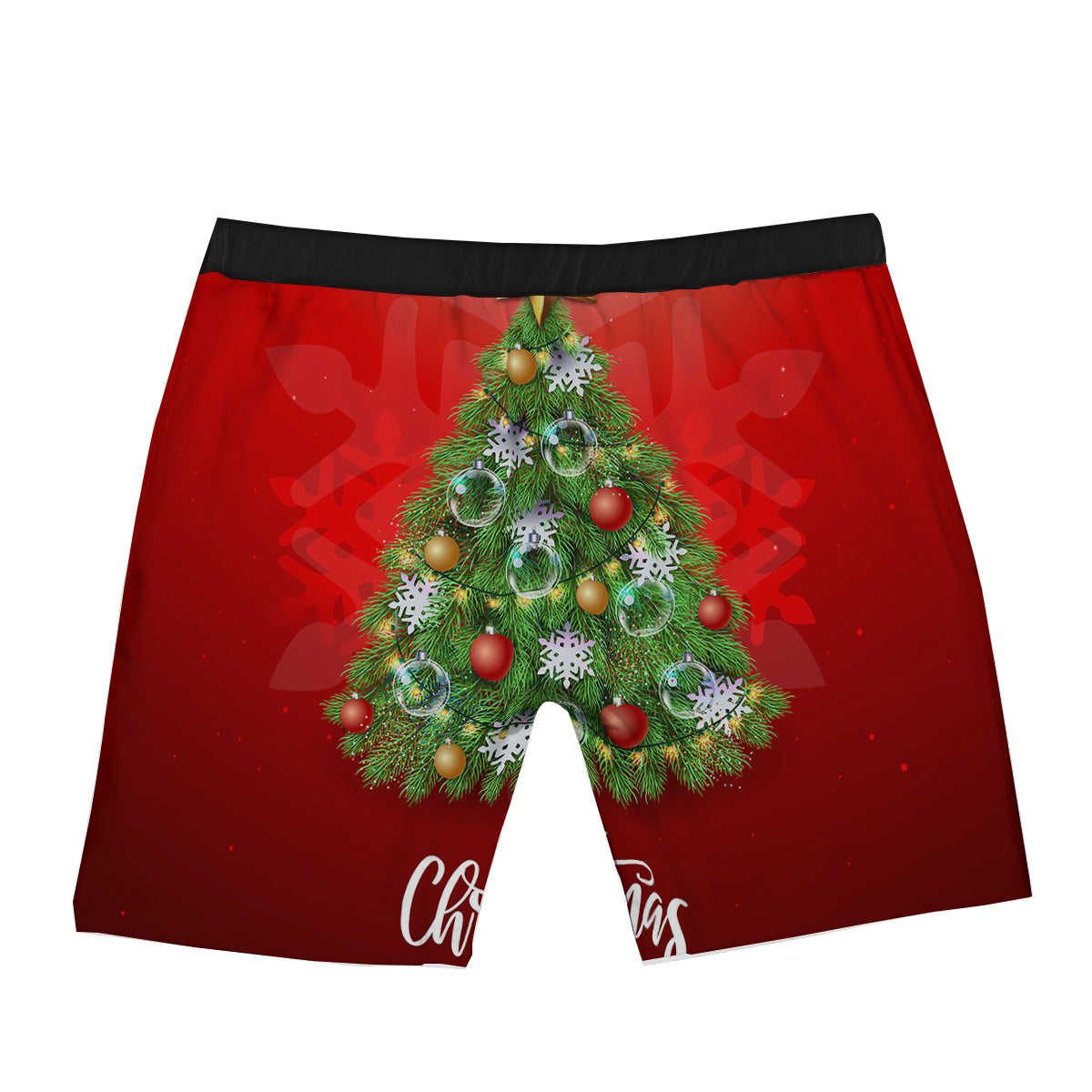 Christmas Tree Print Boxer Briefs-grizzshop