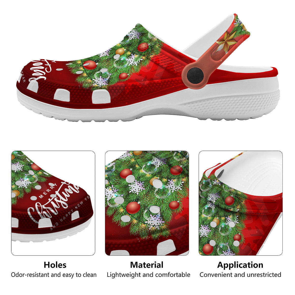 Christmas Tree Print Clog-grizzshop