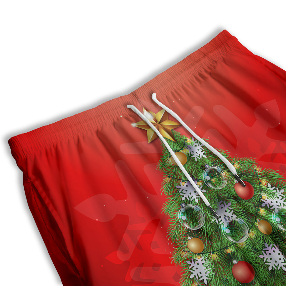 Christmas Tree Print Men's Athletic Shorts