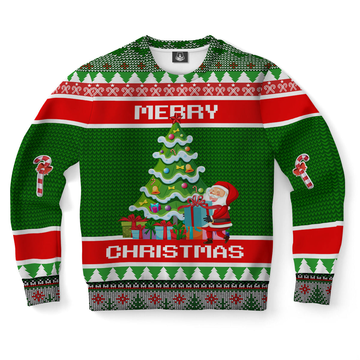 Christmas tree Santa Ugly Christmas Sweater-grizzshop