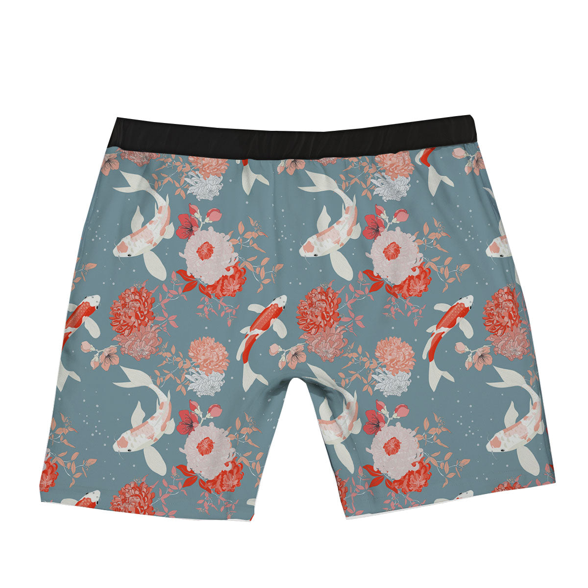 Chrysanthemum And Koi Carp Print Pattern Boxer Briefs-grizzshop
