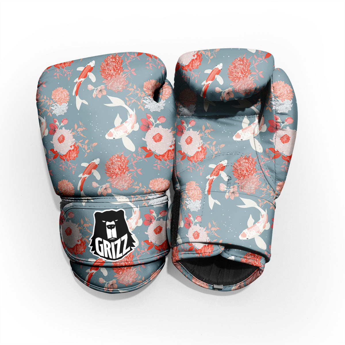 Chrysanthemum And Koi Carp Print Pattern Pro Boxing Glove