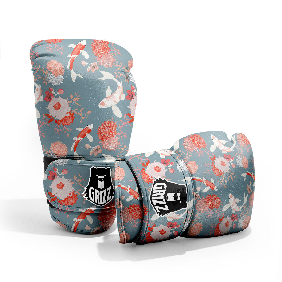 Chrysanthemum And Koi Carp Print Pattern Pro Boxing Glove