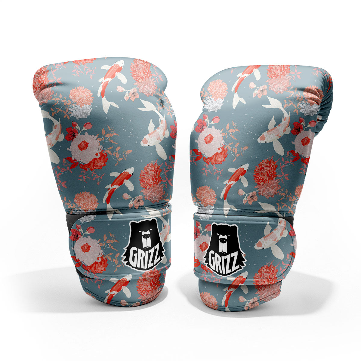 Chrysanthemum And Koi Carp Print Pattern Pro Boxing Glove