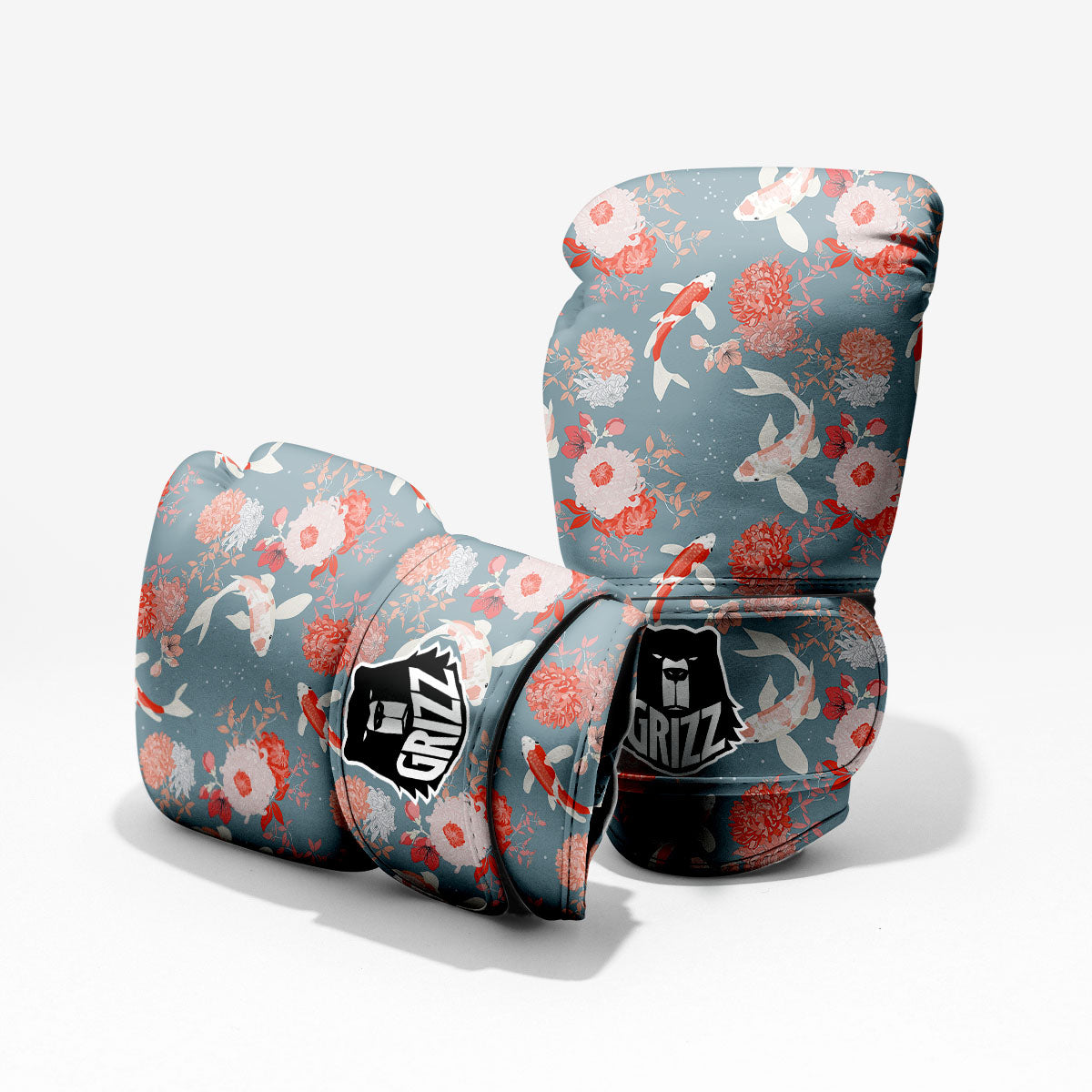 Chrysanthemum And Koi Carp Print Pattern Pro Boxing Glove