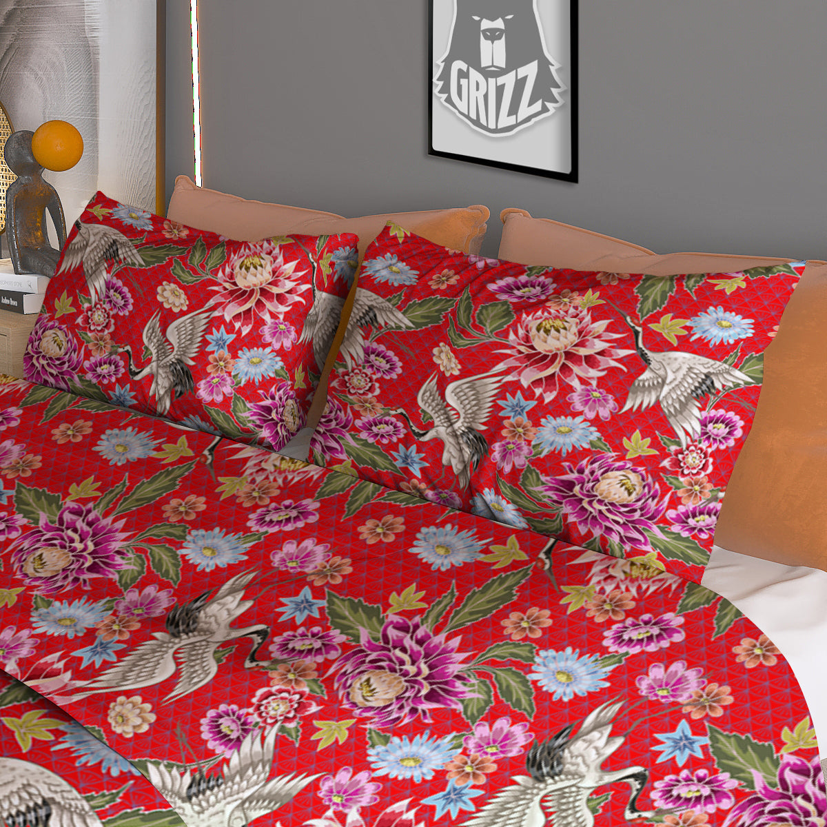 Chrysanthemum Art Print Pattern Duvet Cover Bedding Set