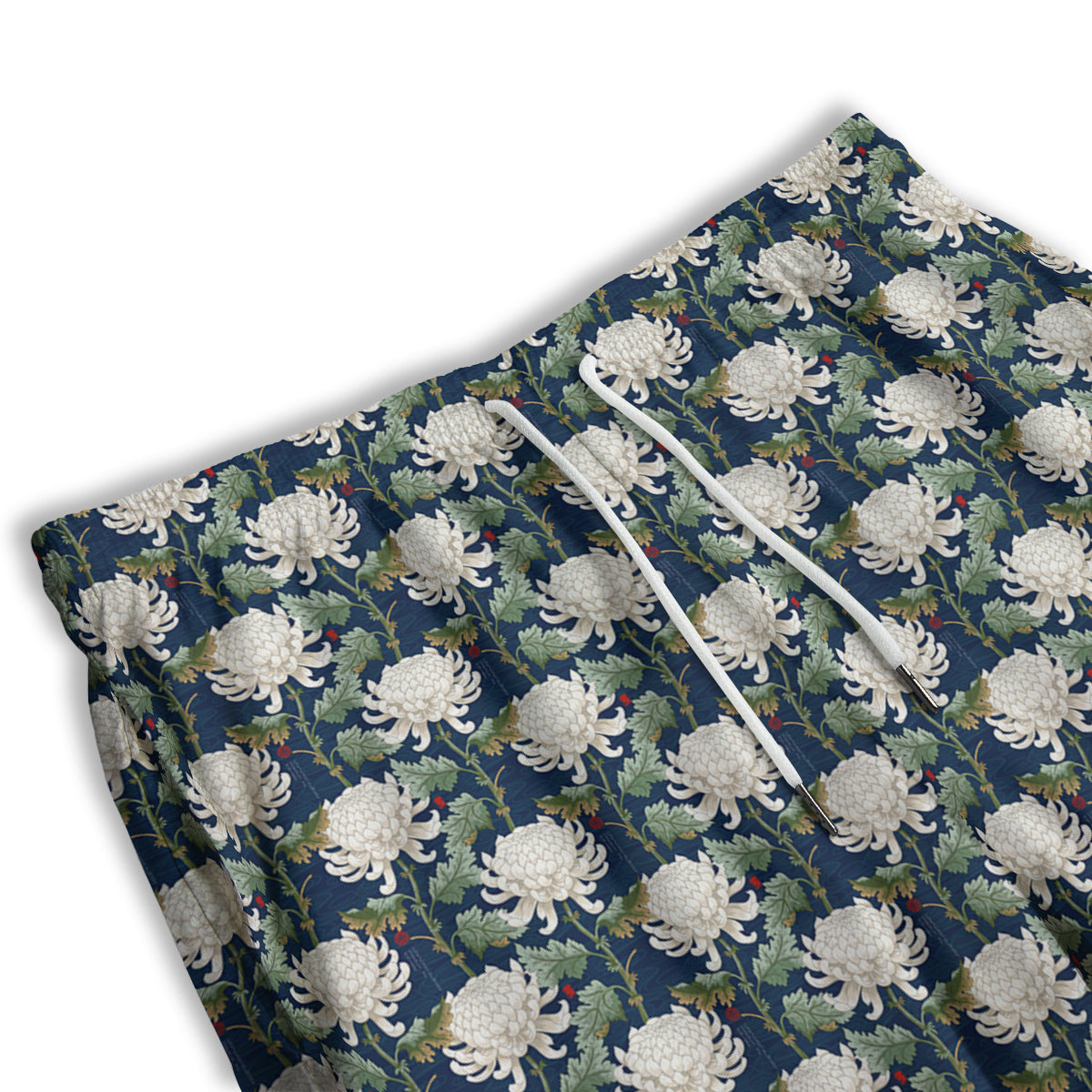 Chrysanthemum Flower Print Men's Athletic Shorts