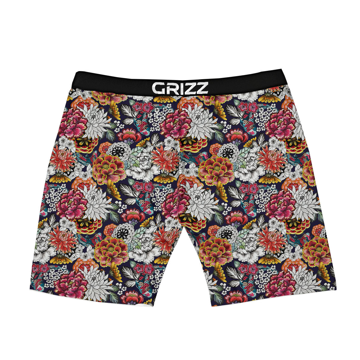 Chrysanthemum Japanese Print Pattern Boxer Briefs-grizzshop