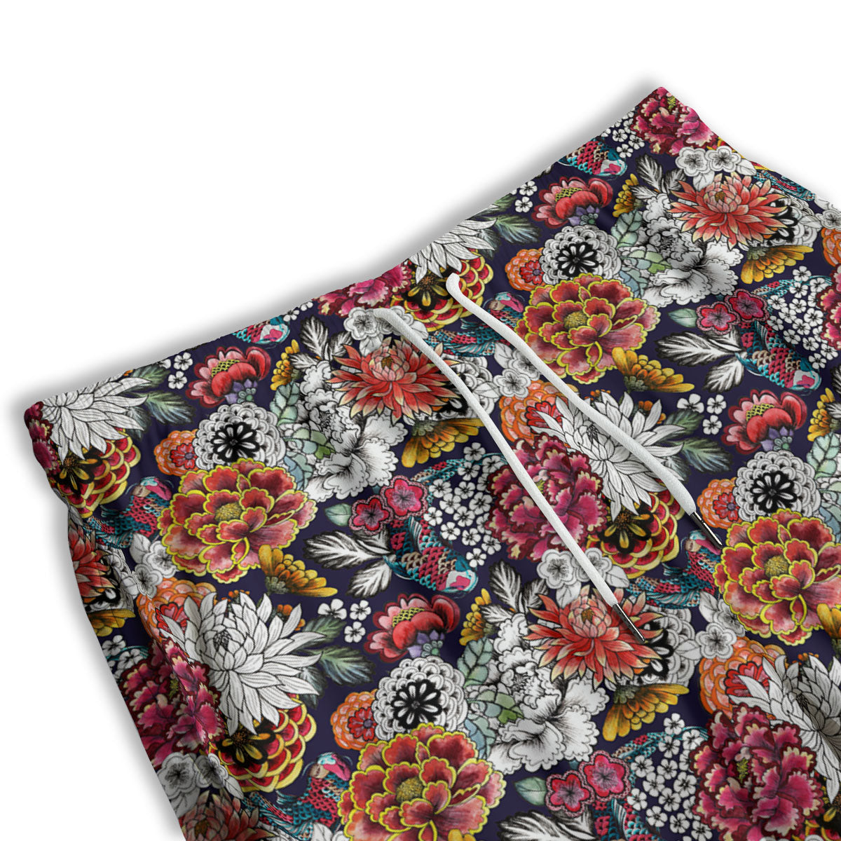 Chrysanthemum Japanese Print Pattern Men's Athletic Shorts