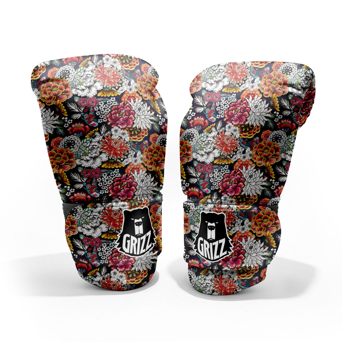 Chrysanthemum Japanese Print Pattern Pro Boxing Glove
