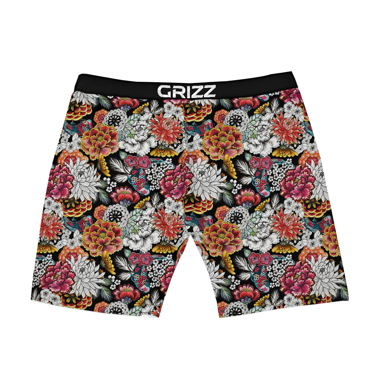 Chrysanthemum Watercolor Print Boxer Briefs-grizzshop