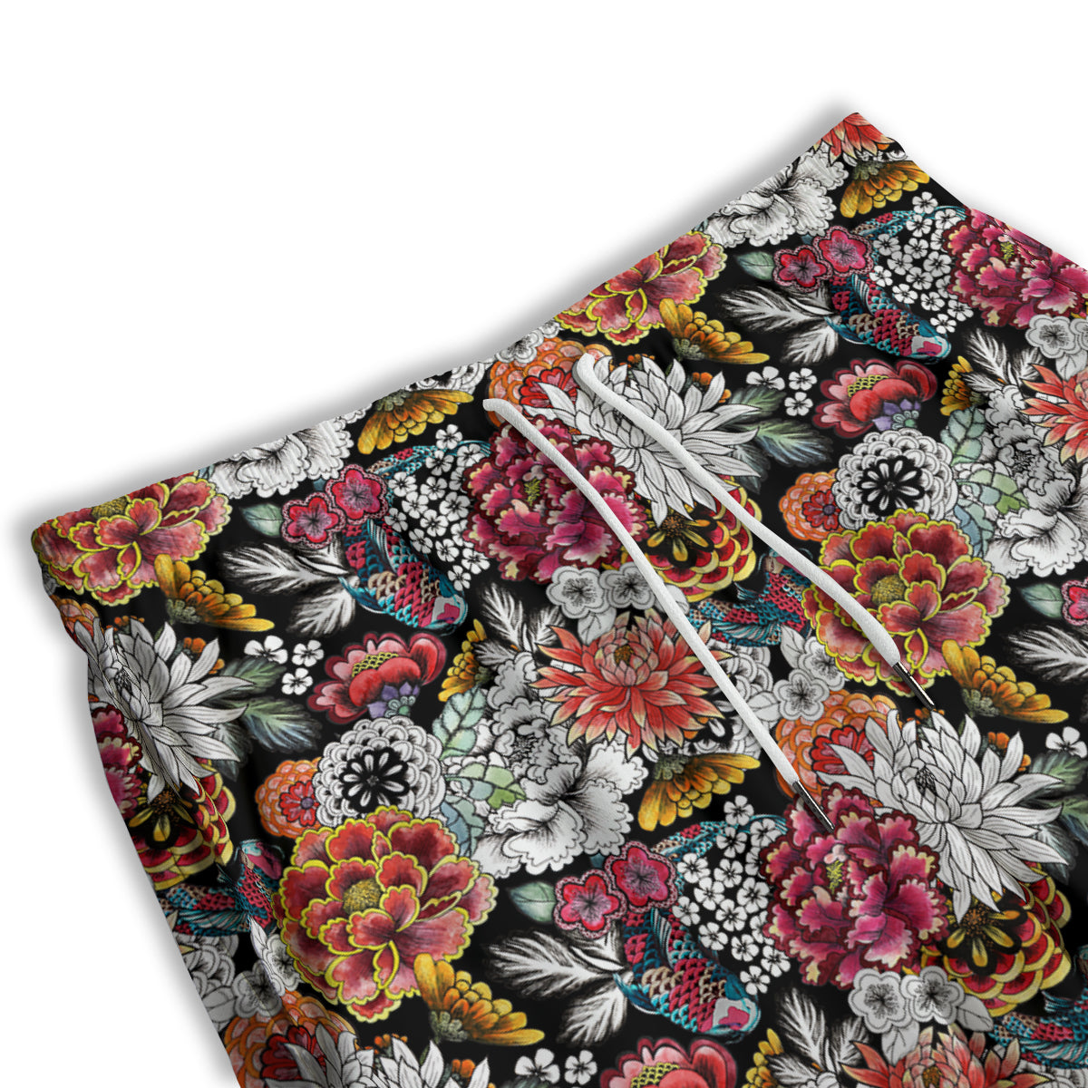 Chrysanthemum Watercolor Print Men's Athletic Shorts