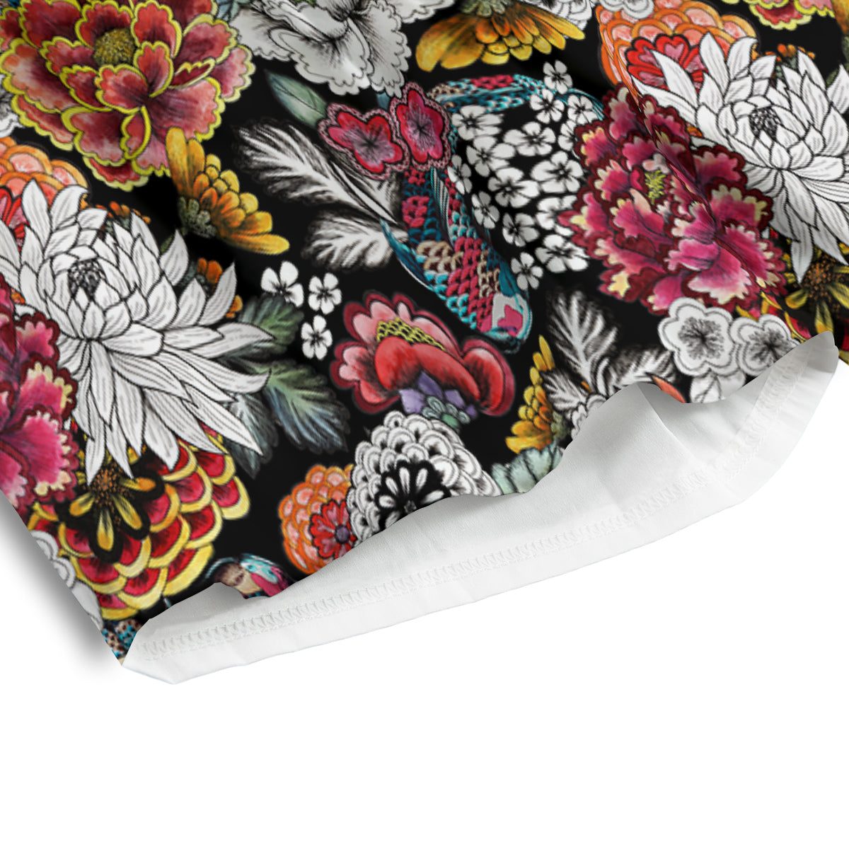 Chrysanthemum Watercolor Print Men's Athletic Shorts