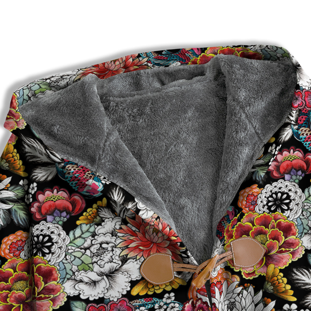 Chrysanthemum Watercolor Print Men's Windbreaker Jacket-grizzshop