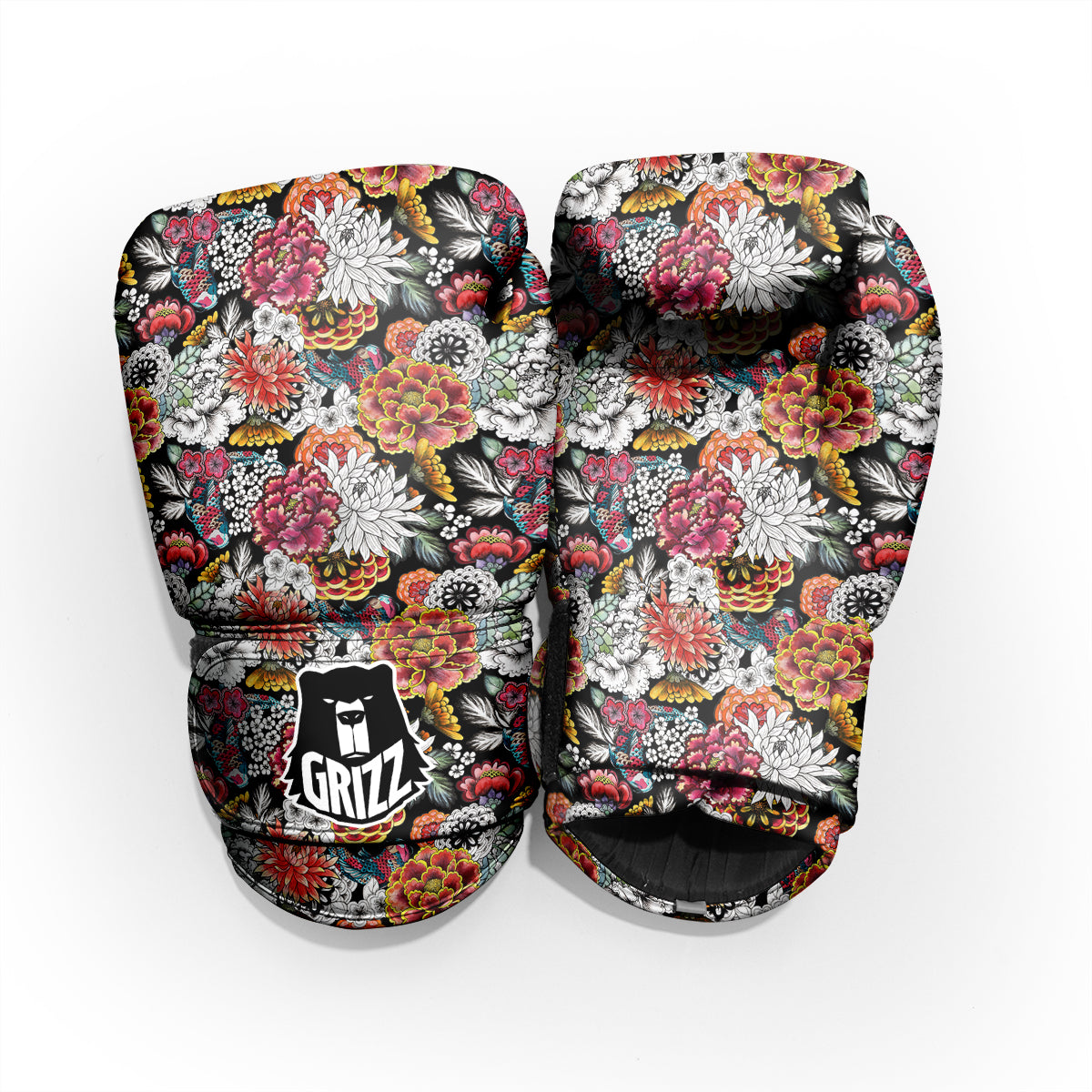 Chrysanthemum Watercolor Print Pro Boxing Glove
