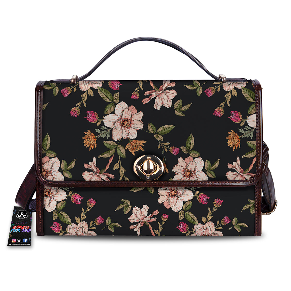 Chrysanthemum Watercolor Print Pattern Women's Satchel Bag