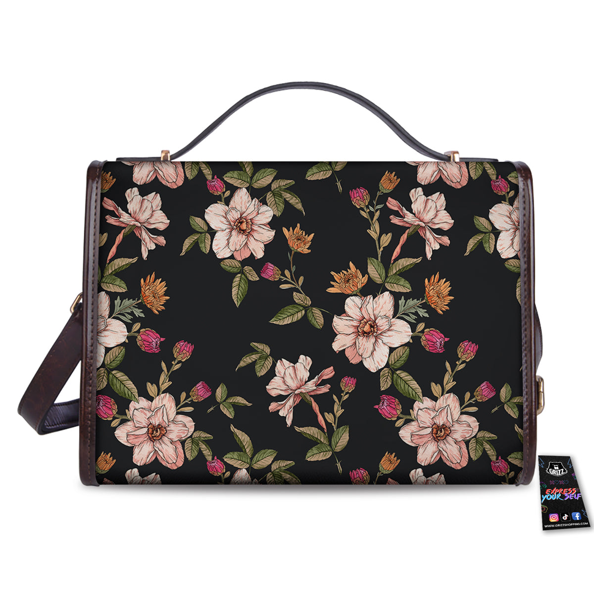 Chrysanthemum Watercolor Print Pattern Women's Satchel Bag