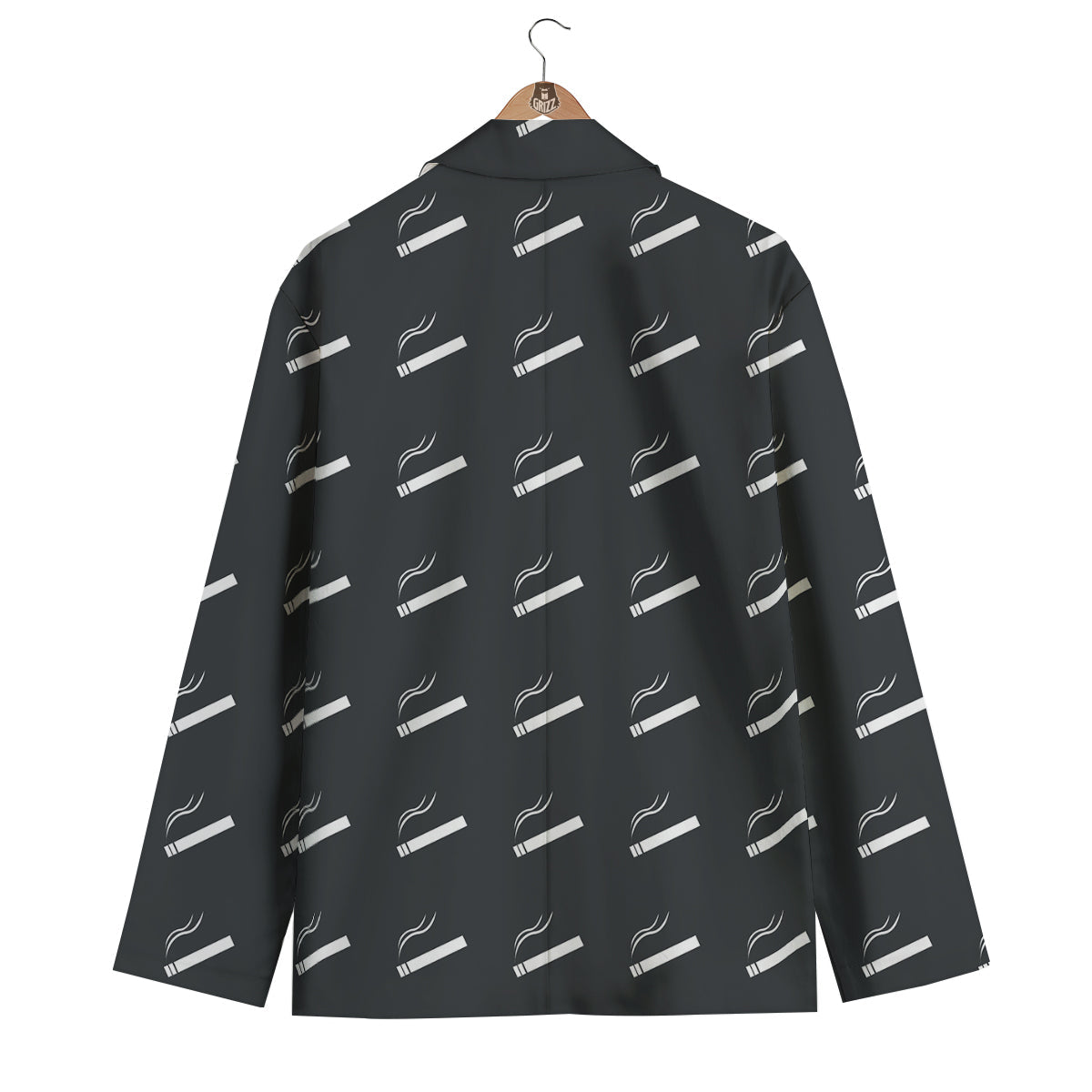 Cigarette Print Pattern Men's Blazer-grizzshop