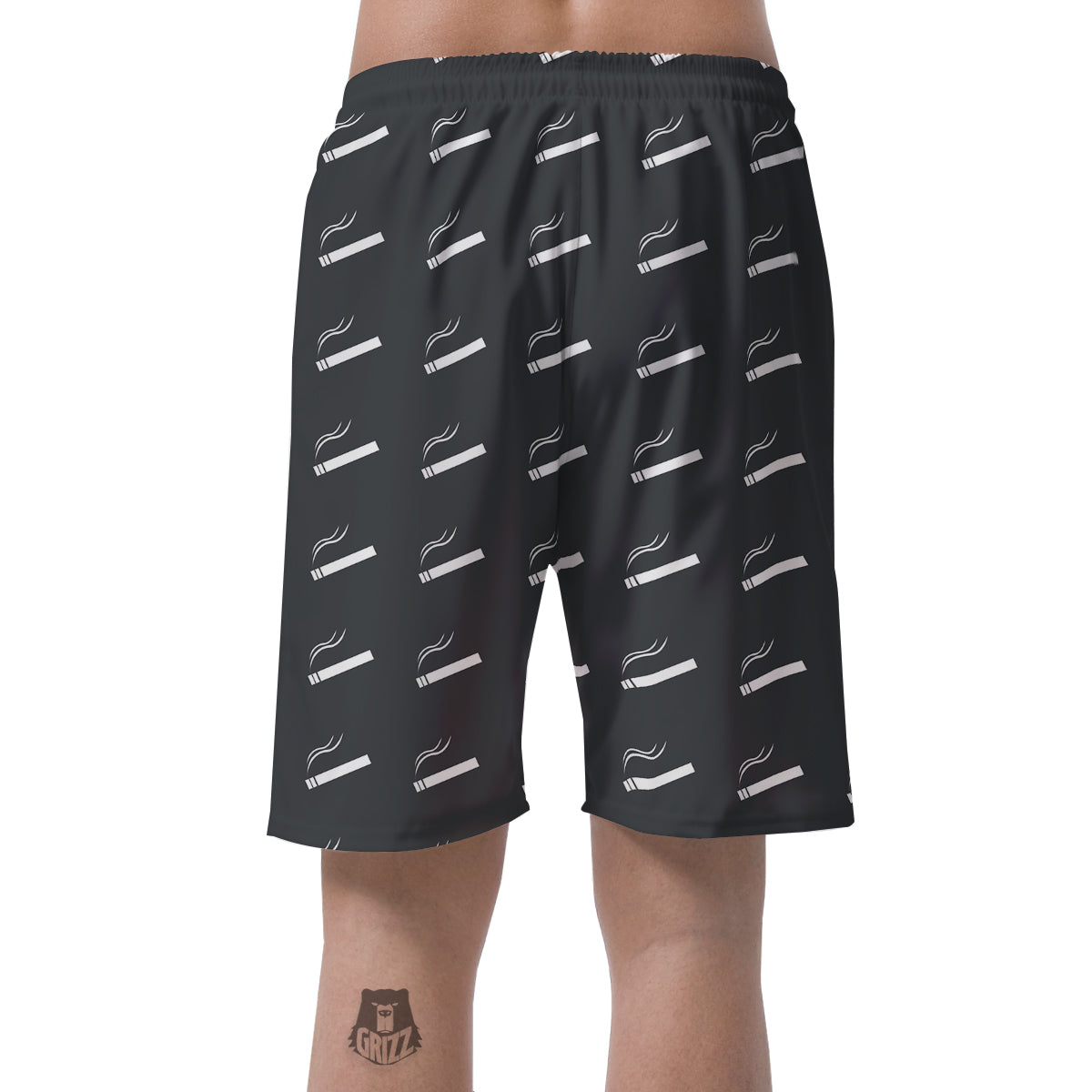 Cigarette Print Pattern Men's Shorts-grizzshop