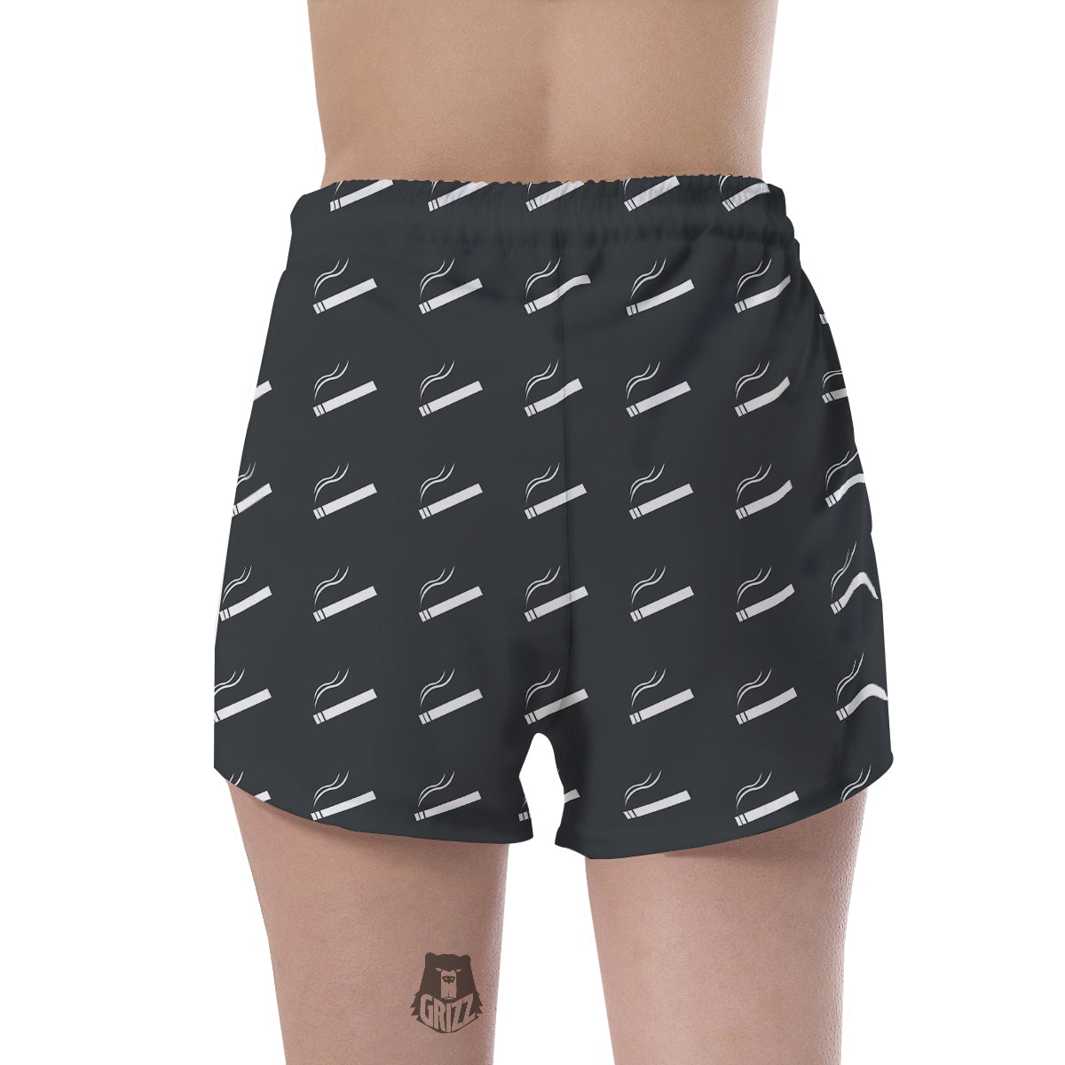 Cigarette Print Pattern Women's Shorts-grizzshop