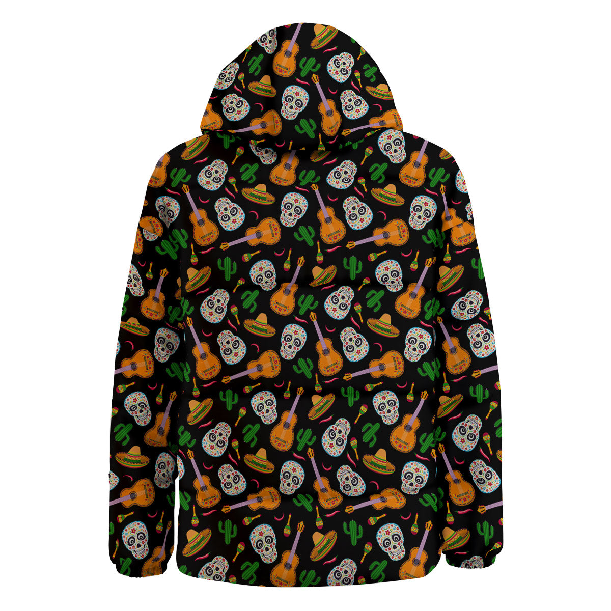Cinco de Mayo Cartoon Print Pattern Down Jacket-grizzshop