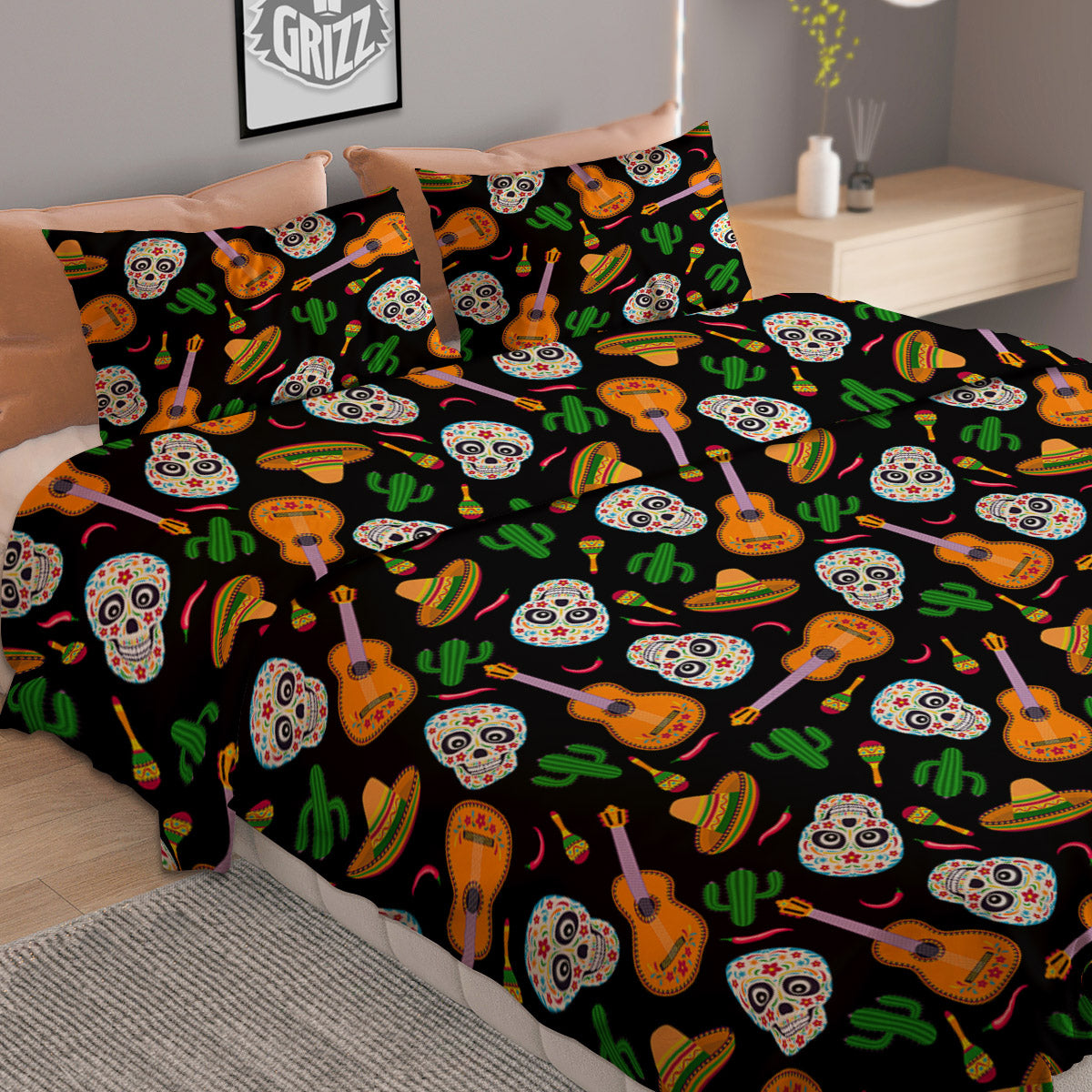 Diamond Print Pattern Duvet Cover Bedding Set