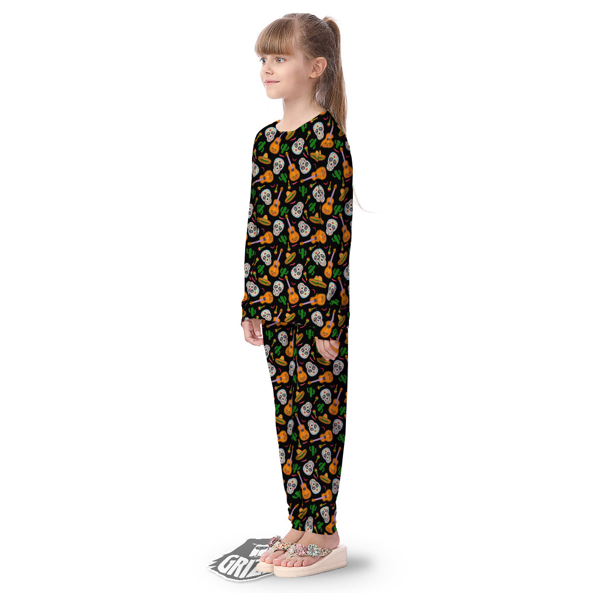 Cinco de Mayo Cartoon Print Pattern Kid's Pajamas-grizzshop