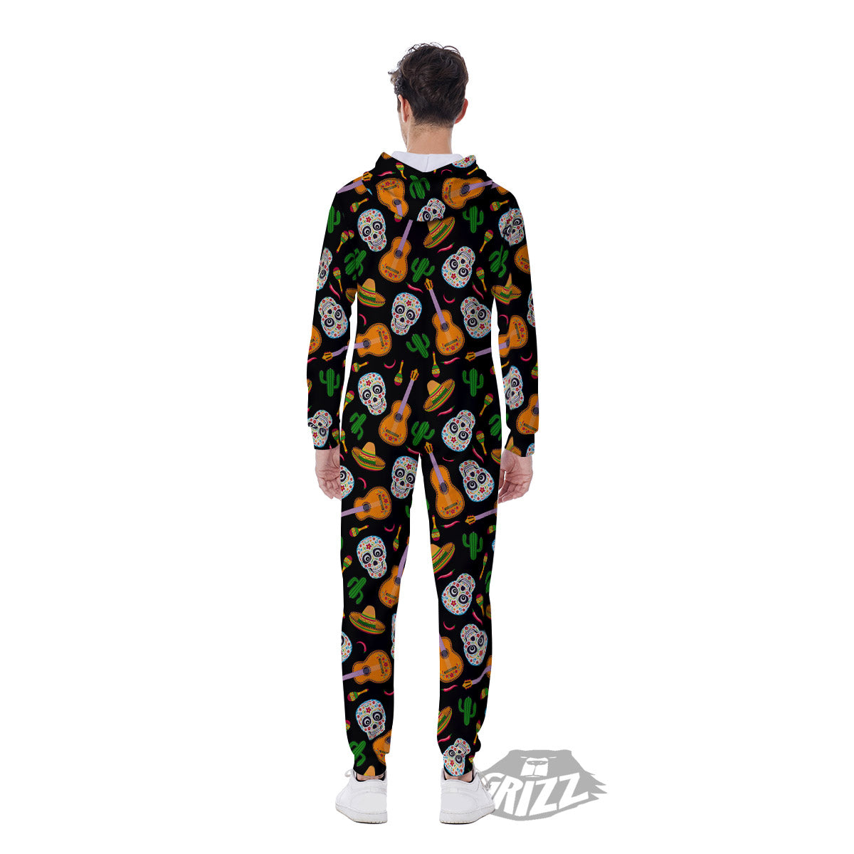 Cinco de Mayo Cartoon Print Pattern Men's Jumpsuit-grizzshop