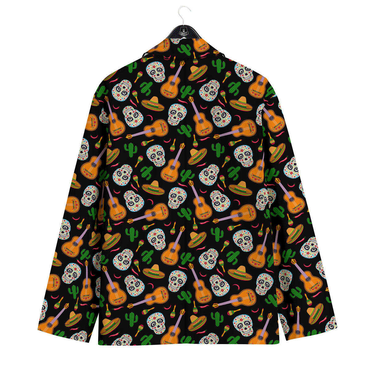 Cinco de Mayo Cartoon Print Pattern Men's Sport Coat-grizzshop