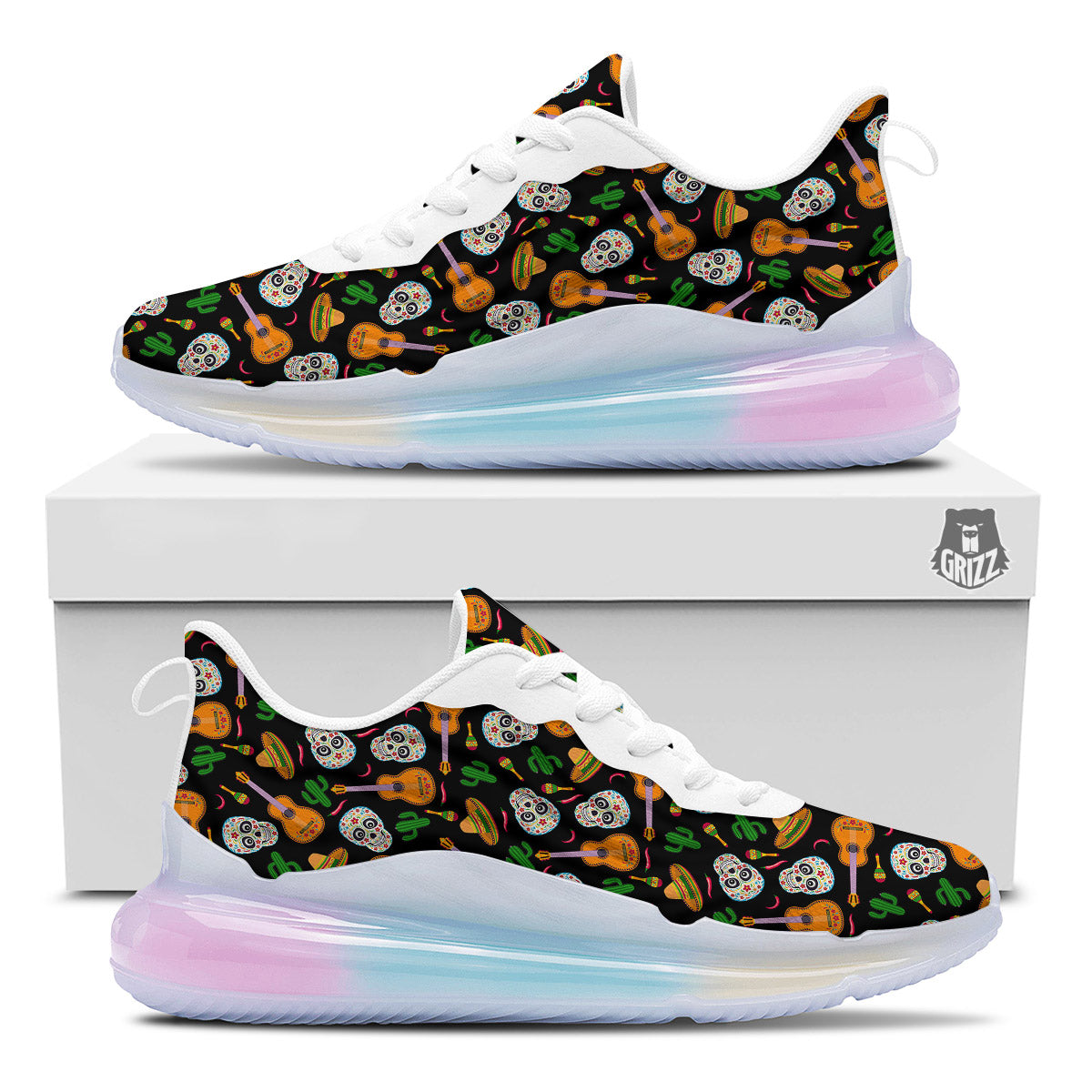 Cinco de Mayo Cartoon Print Pattern Running Sneakers-grizzshop