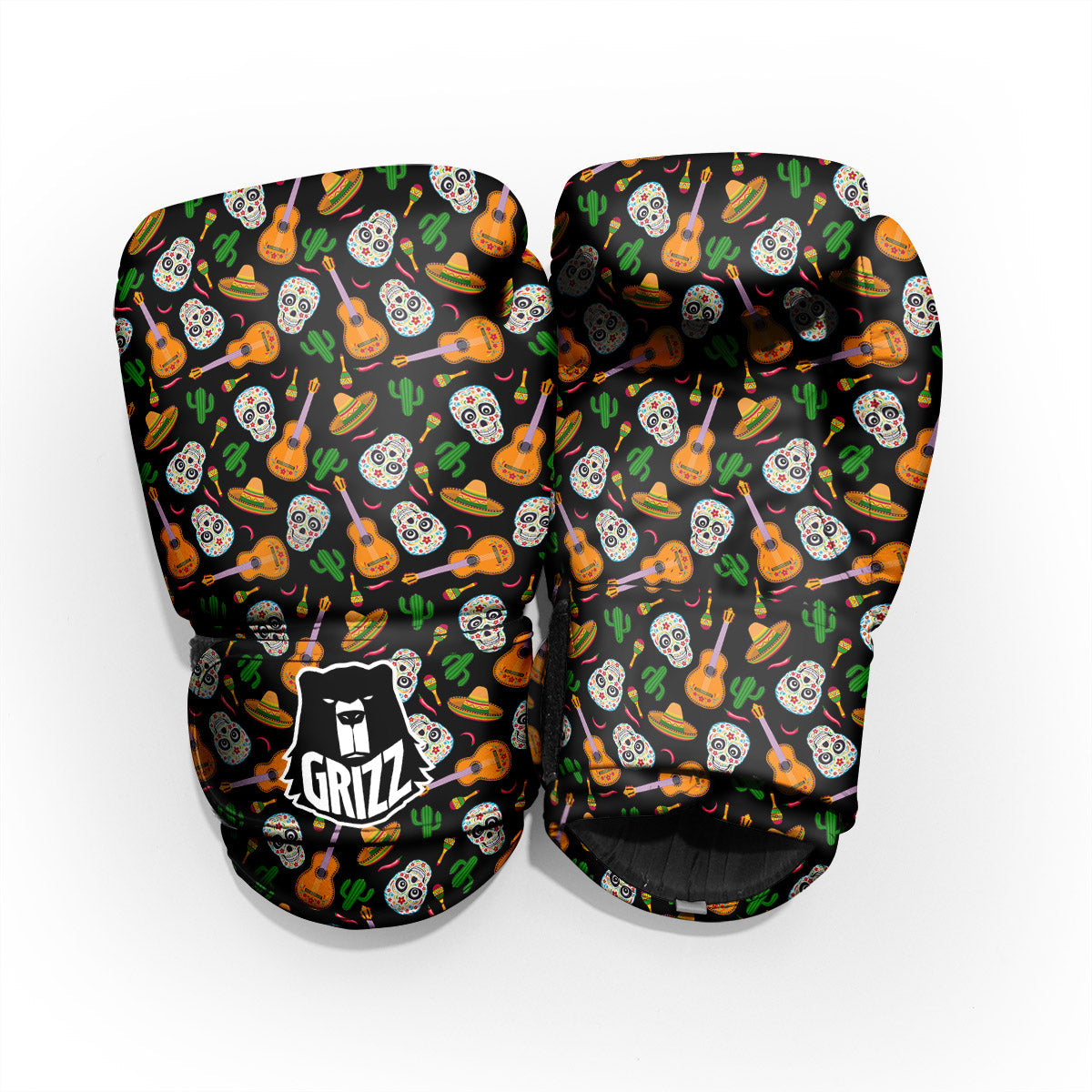 Cinco de Mayo Cartoon Print Pattern Pro Boxing Glove
