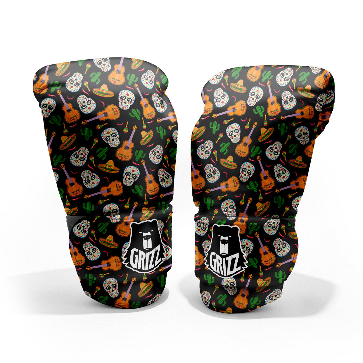Cinco de Mayo Cartoon Print Pattern Pro Boxing Glove