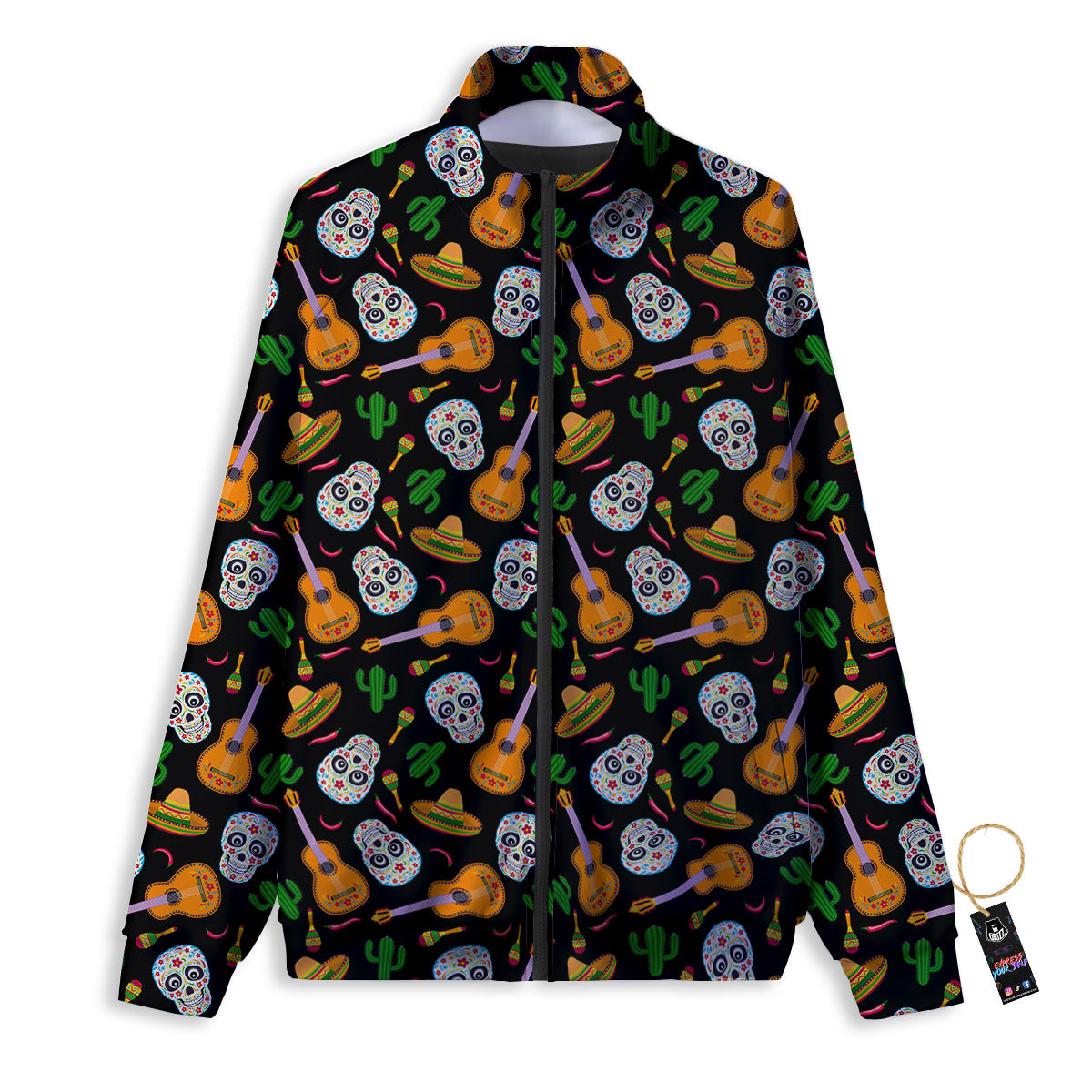 Cinco de Mayo Cartoon Print Pattern Track Jacket-grizzshop