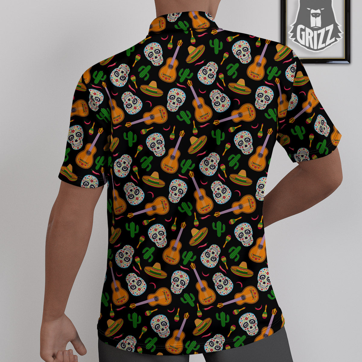 Cinco de Mayo Cartoon Print Pattern Untucked Shirts-grizzshop