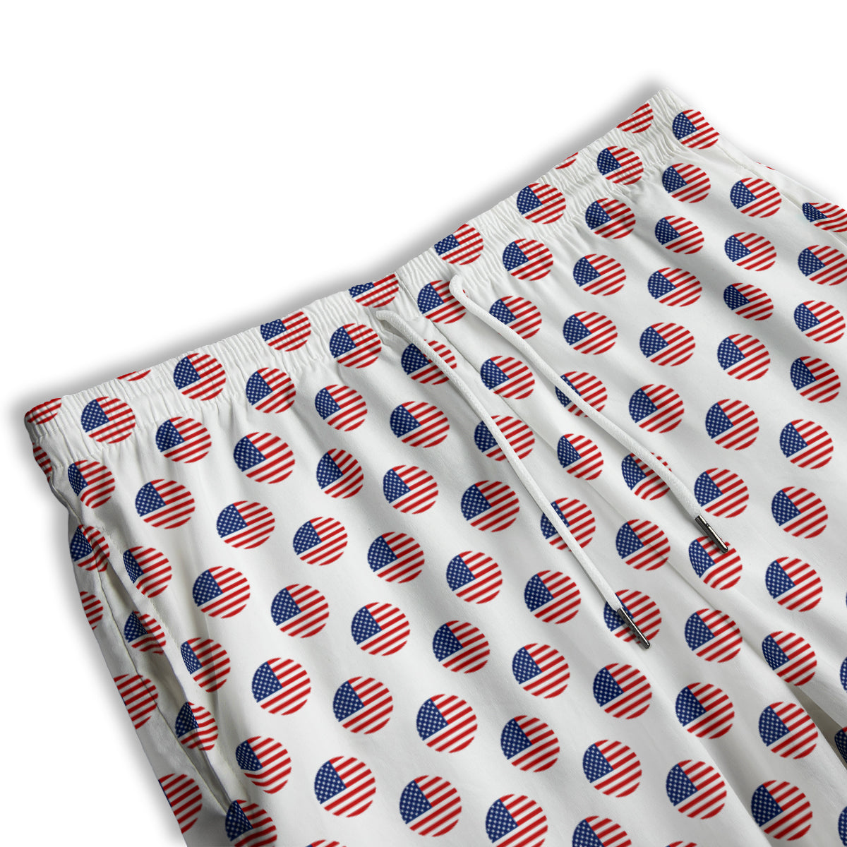 Circle Flag American Print Pattern Men's Athletic Shorts
