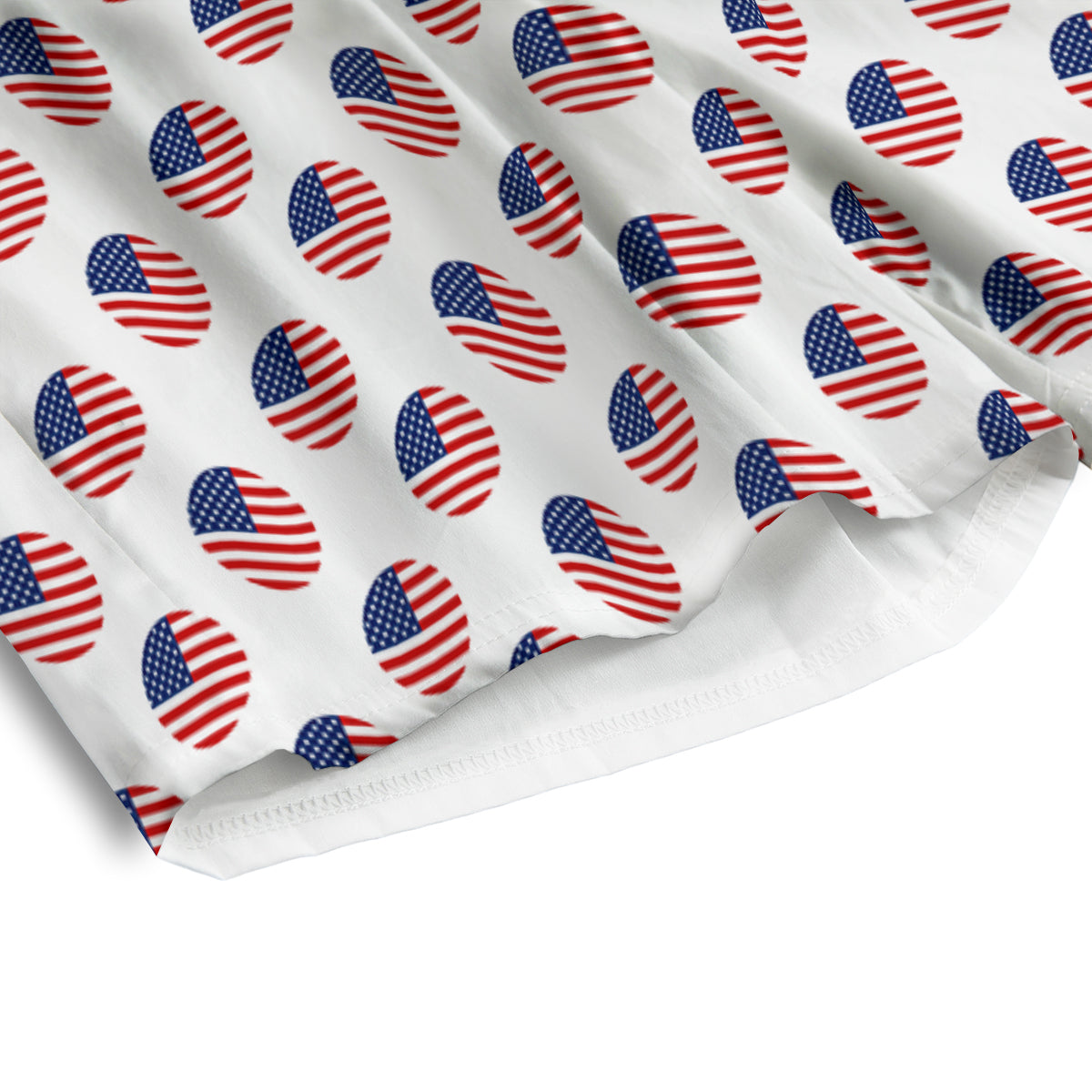 Circle Flag American Print Pattern Men's Athletic Shorts